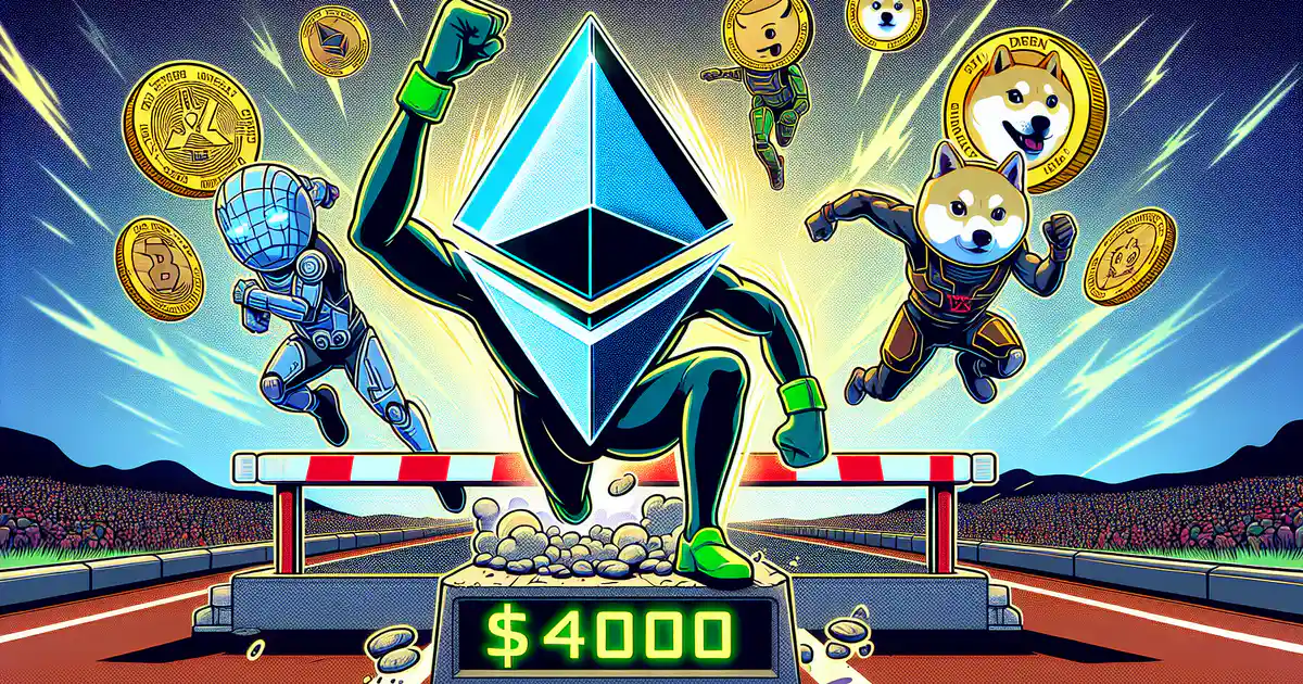 Ethereum Gagne de l'Élan Vers les 4 000 $ Tandis Que XRP et DOGE Font Face à des Défis